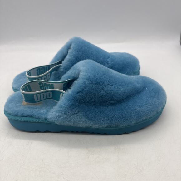UGG light blue size 6 FLUFF YEAH SLIDE SANDAL/SLIPPER NEW WITHOUT BOX - Picture 3 of 6